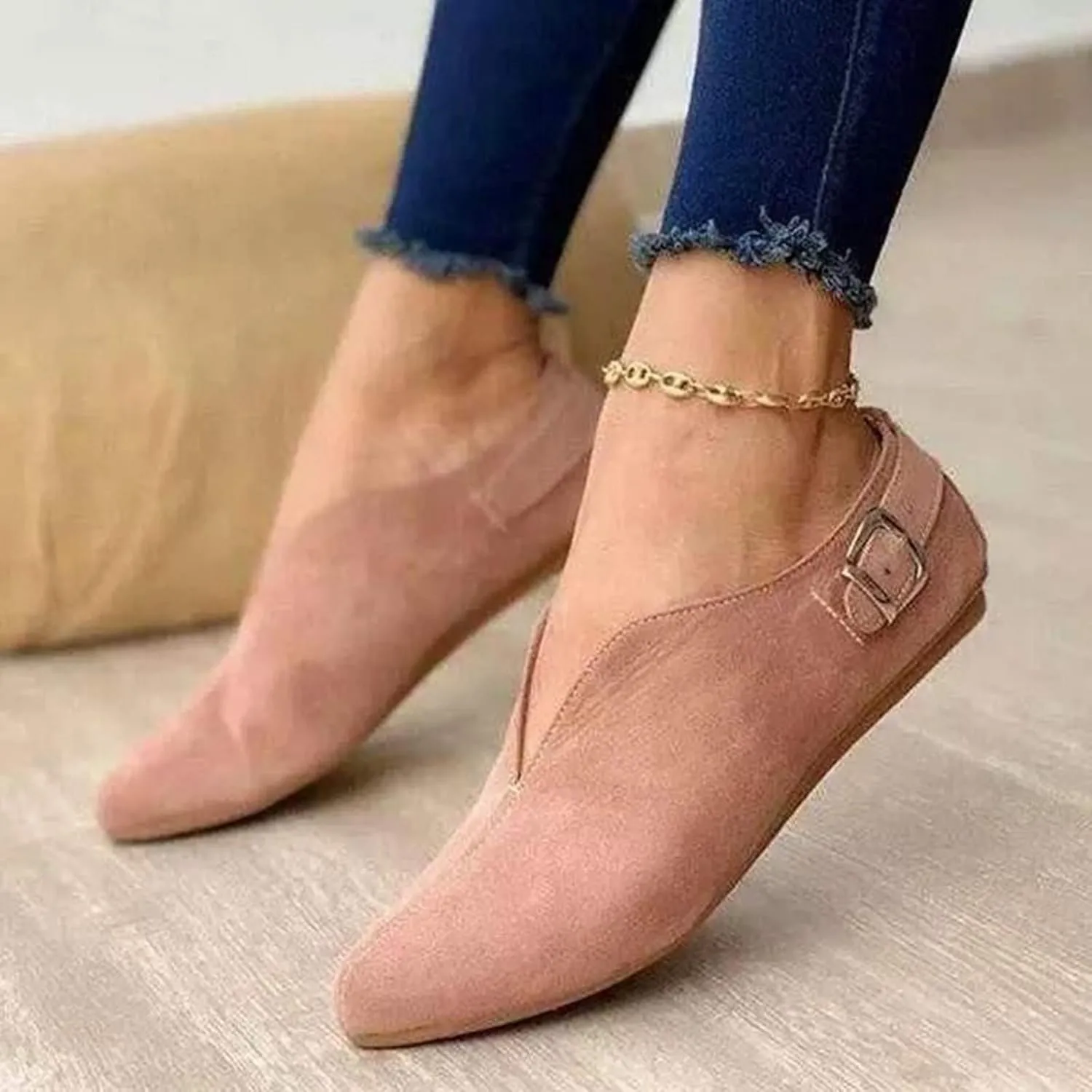 Barefoot Shoes Women Slip on Loafers for Women Round Toe Flats ComfortableKeep Warm Flat Bottom Christmas Running Shoes Women Work Shoes for Men