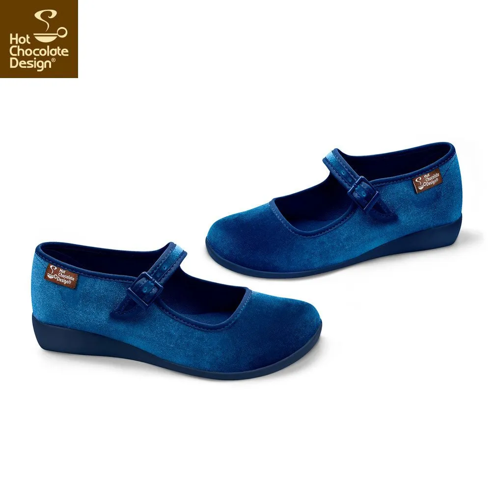 Chocolaticas® CURACAO BLUE Women's Mary Jane Flat