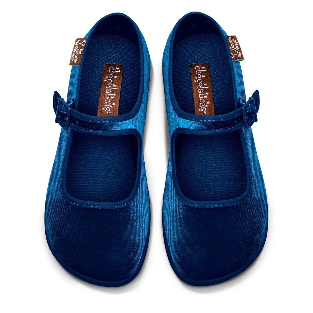 Chocolaticas® CURACAO BLUE Women's Mary Jane Flat