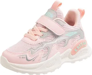 Fashion All Seasons Children Sports Girls Flat Lightweight Mesh Breathable and Comfortable Solid Hook Size 2 Baby Shoes