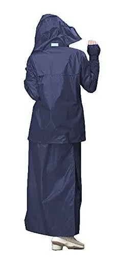 Romano nx 100% Waterproof Heavy Duty Double Layer Hooded Rain Skirt and Jacket for Women in a Storage Bag